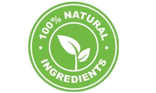 100% Natural ingredients badge